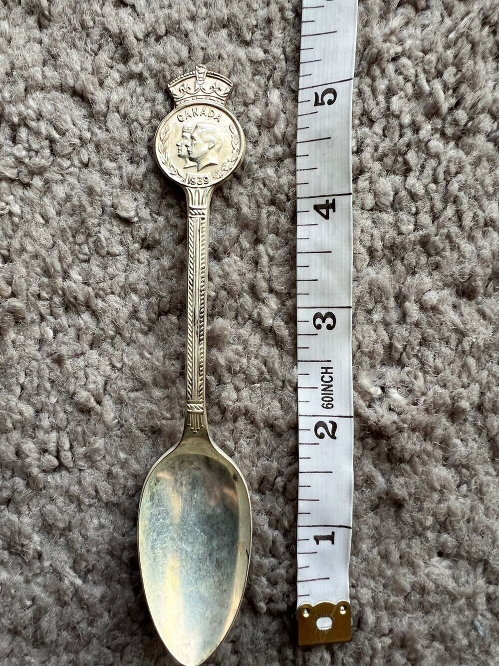 Vintage Wm. A. Rogers 1939 Canada Royal Visit Commemorative Souvenir Spoon